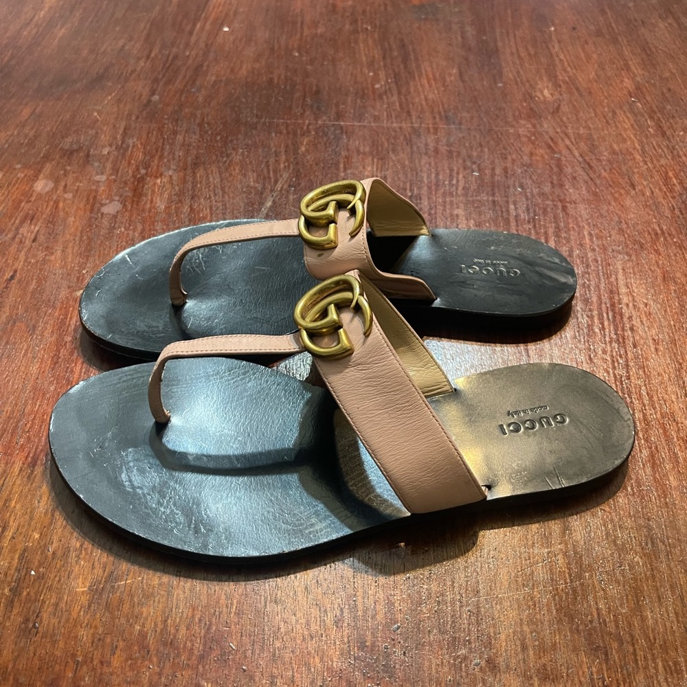 Pink Gucci slides